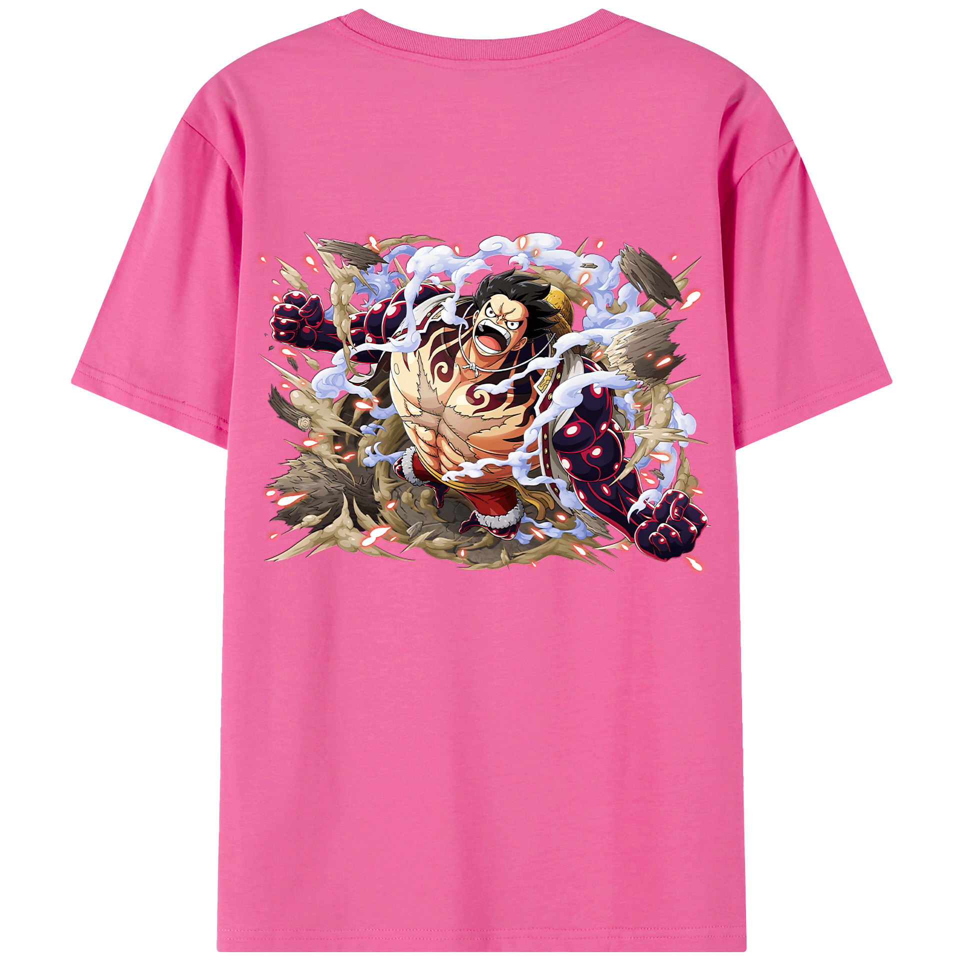 ワンピース モンキー・D・ルフィ ONE PIECE Monkey D. Luffy レディース半袖Tシャツ(バックプリント)